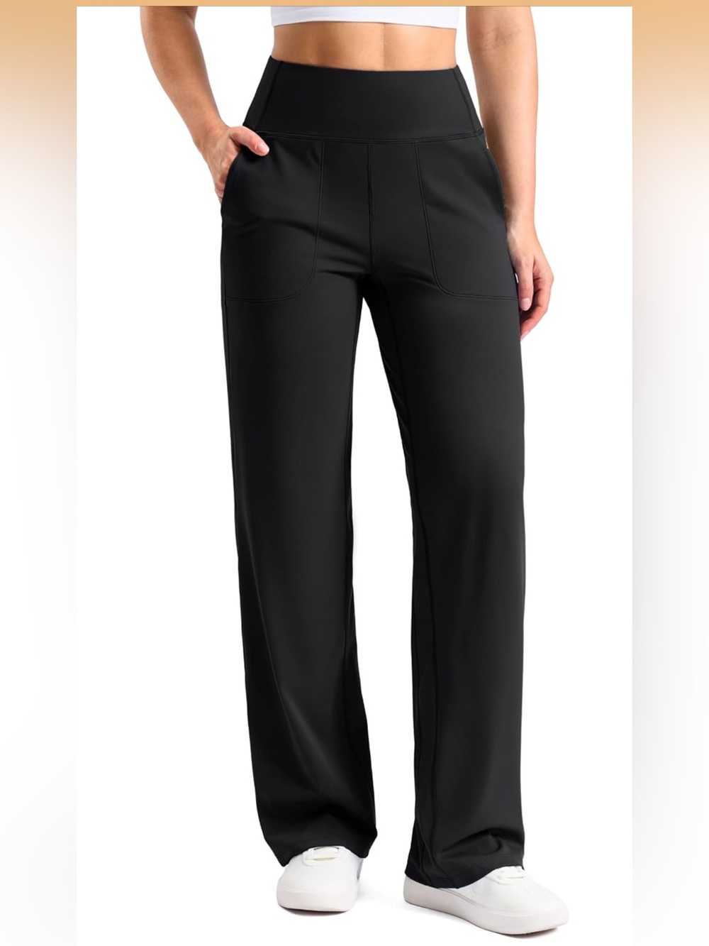 Soothfeel Women's High-Waist Wide-Leg Yoga Work Dress Lounge Pants